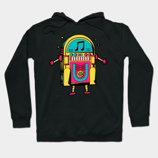 Retro Jukebox Robot The JukeBot Hoodie